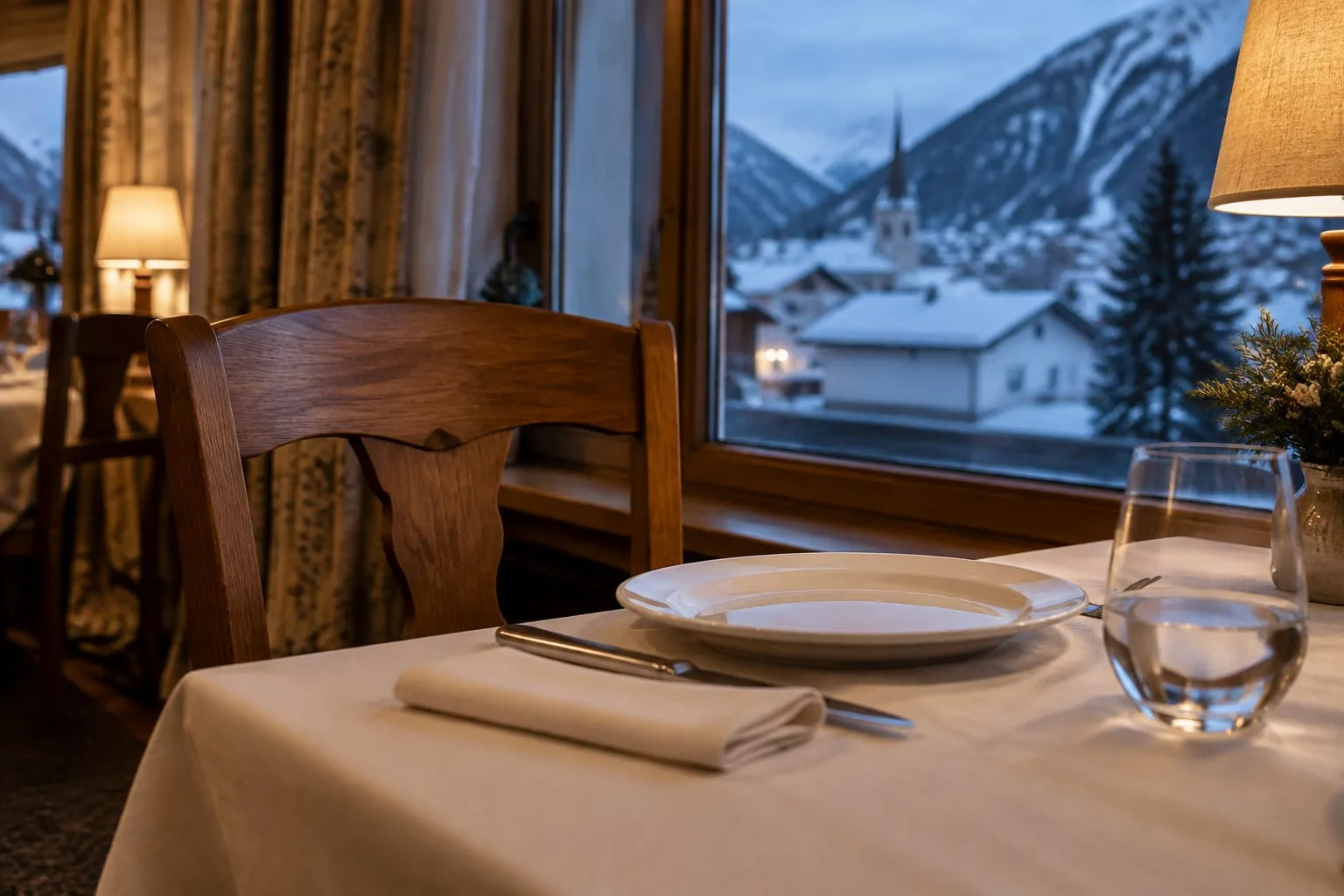 Mese pregătite pentru cină la Davos